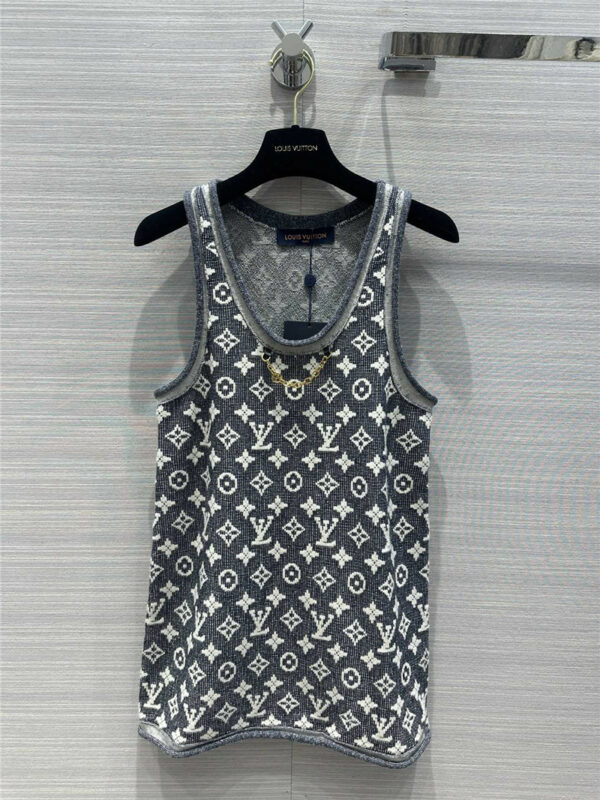 louis vuitton LV knitted wool vest top