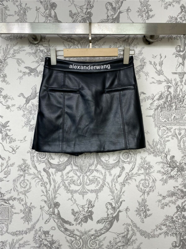 alexander wang early spring new leather culottes