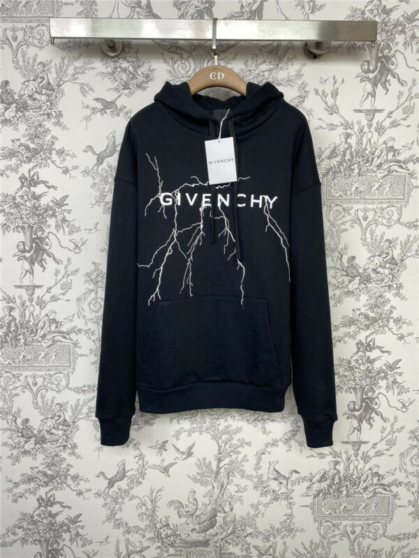 Givenchy new lightning hooded sweatshirt