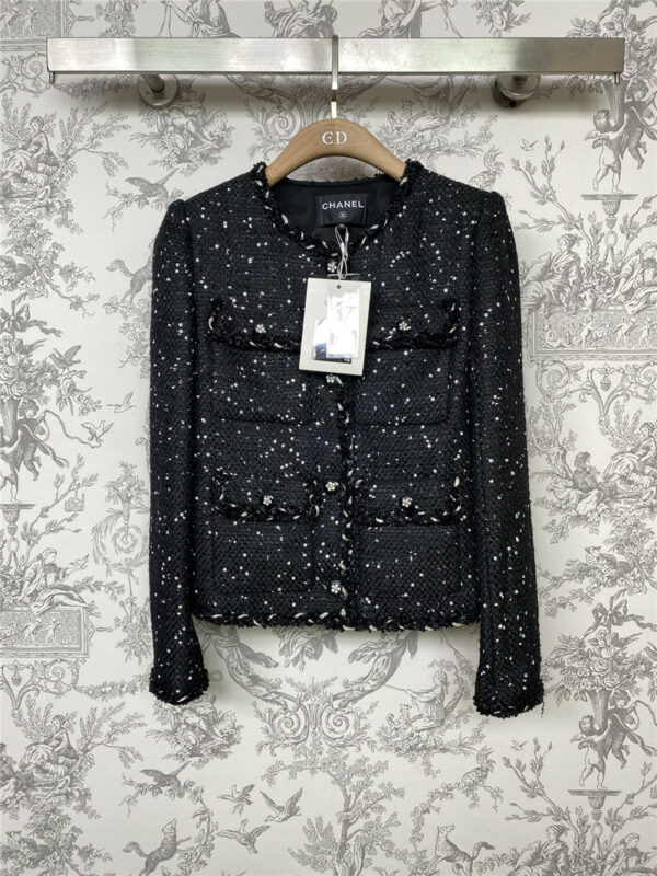 chanel new sequined tweed jacket