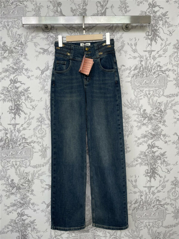 miumiu new straight high waist jeans