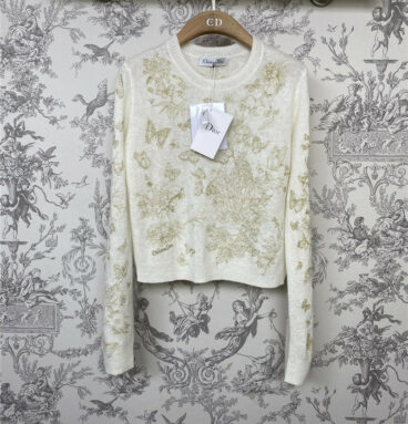 dior new butterfly series cashmere sweater