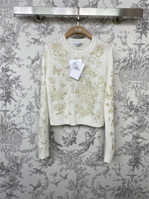 dior new butterfly series cashmere sweater