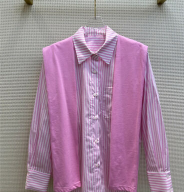 celine striped shawl shirt