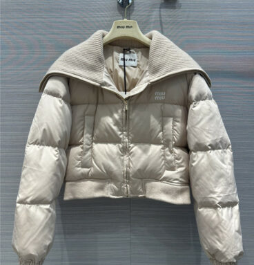 miumiu wool collar down jacket