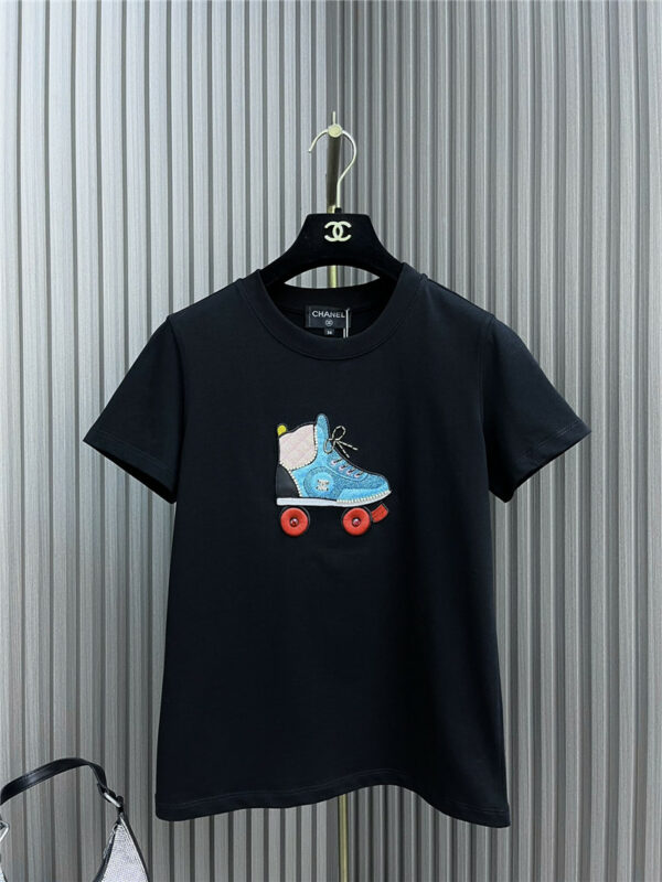 chanel heavy embroidery T-shirt