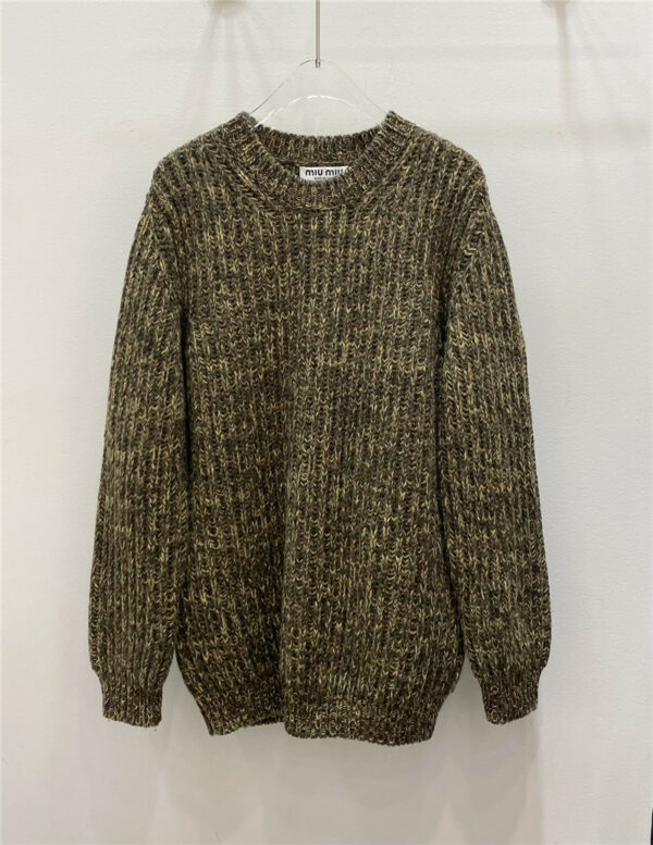 miumiu long sleeve knitted top