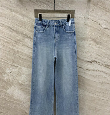 Balenciaga contrast pocket classic letter print jeans