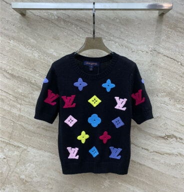 louis vuitton LV short-sleeved knitted sweater