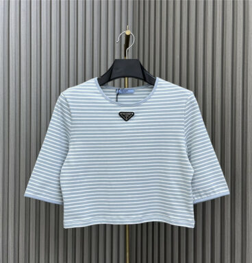 prada striped short T-shirt