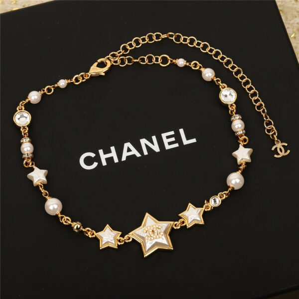 chanel five-pointed star choker necklace