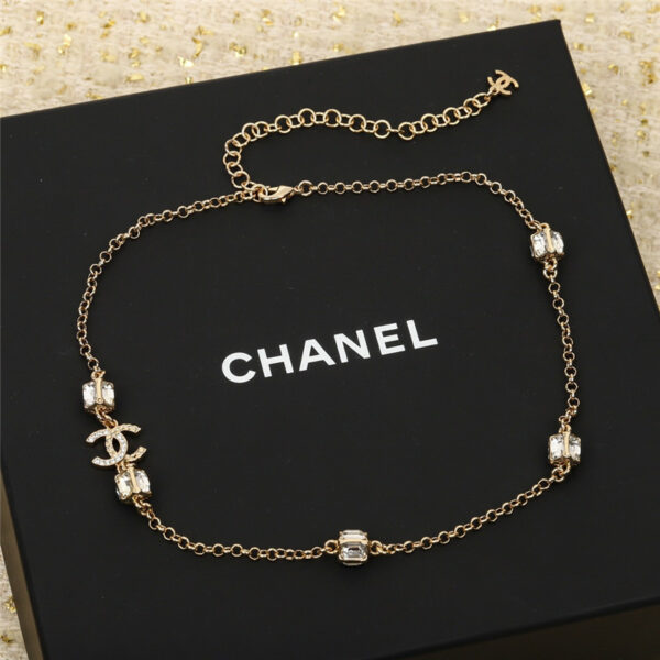 chanel new diamond double cchoker necklace