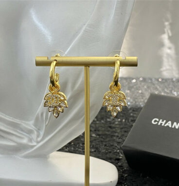 chanel gold wheat earrings earrings