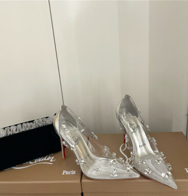Christian Louboutin classic crystal gemstone high heels