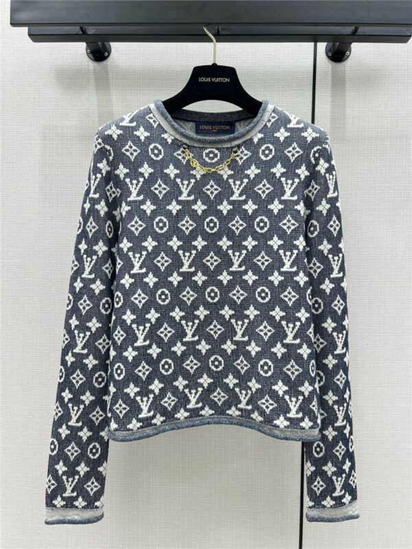 louis vuitton LV knitted wool long-sleeved top