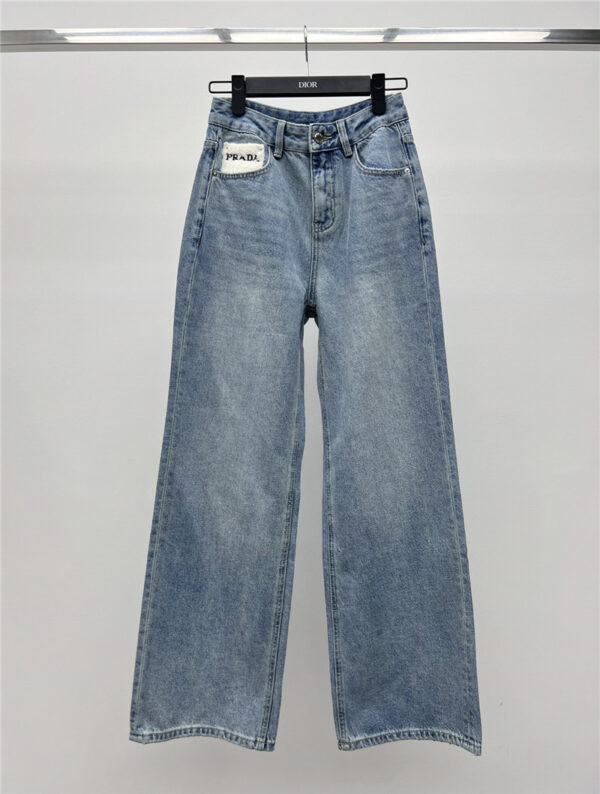 prada plush pocket straight jeans