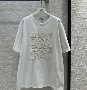 loewe misplaced large logo embroidery T-shirt