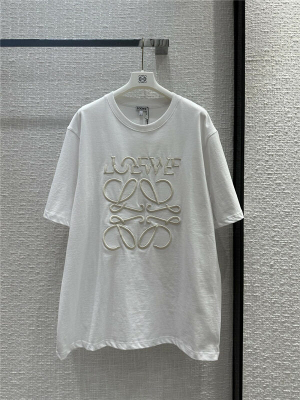 loewe misplaced large logo embroidery T-shirt
