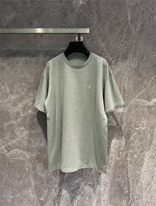 YSL gray beaded cotton T -shirt