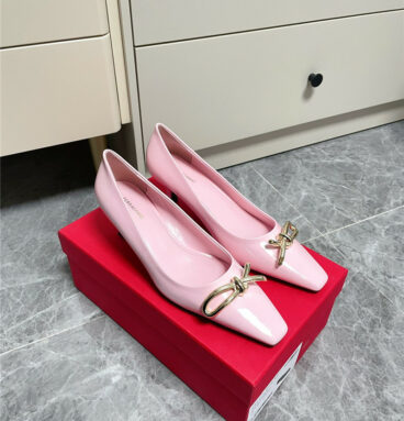 Salvatore Ferragamo pointed toe kitten heels high heels