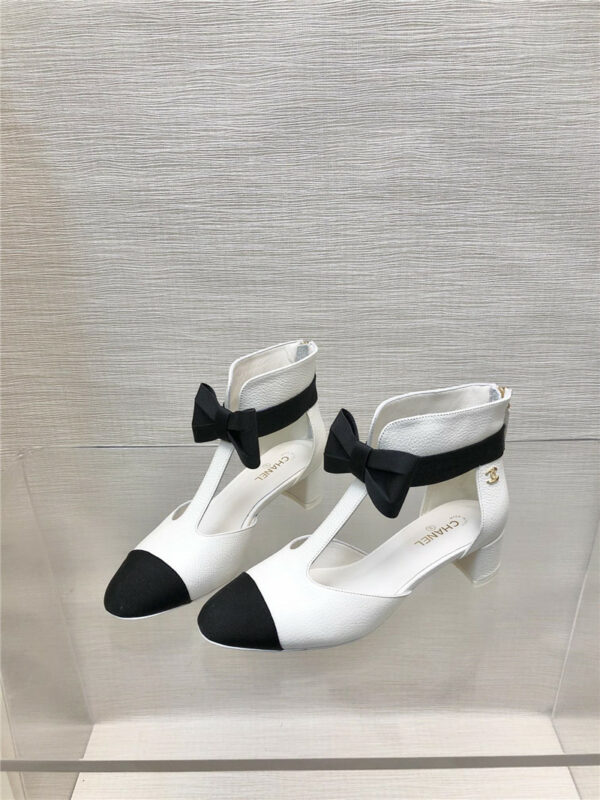 chanel bow high heel sandals