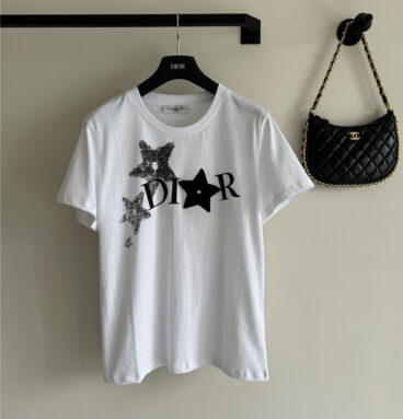 dior star pattern T-shirt