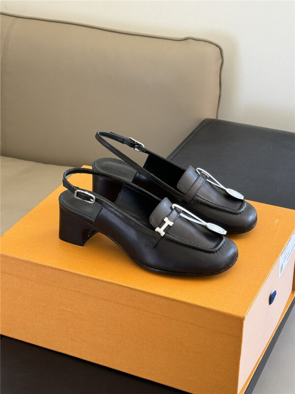 Hermès small square toe sandals