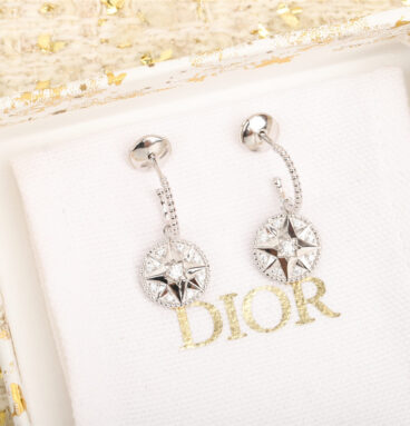 dior compass diamond earrings
