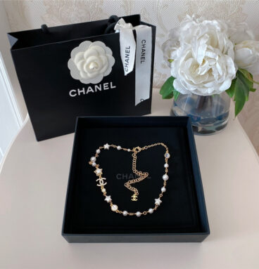 chanel star double c pearl necklace
