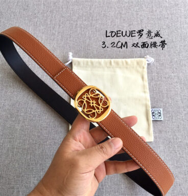 loewe double-sided first-layer cowhide leather belt