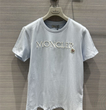 moncler embroidered letter logo short-sleeved T-shirt