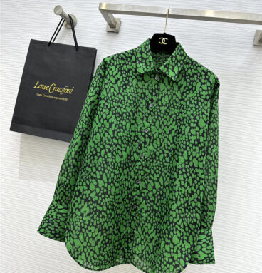 YSL leopard print shirt