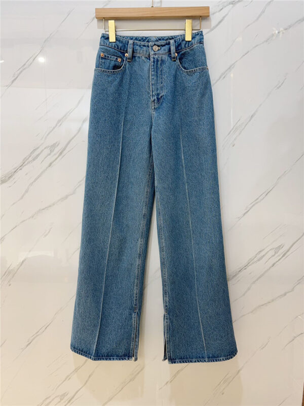 gucci new straight wide leg jeans