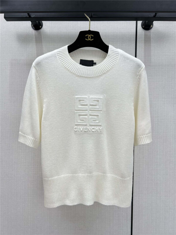 Givenchy maze logo crew neck short-sleeved sweater
