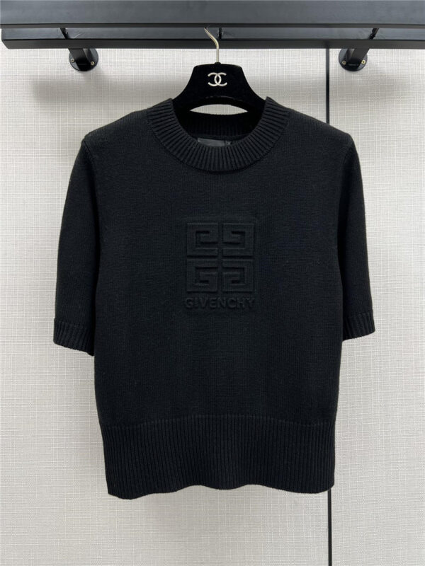 Givenchy maze logo crew neck short-sleeved sweater
