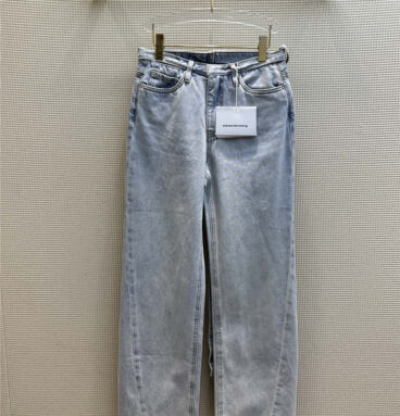 alexander wang belted straight jeans