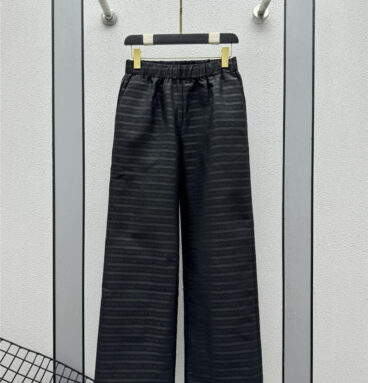 prada dark pattern back pocket triangle trousers