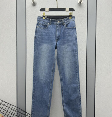 alexander wang fake two piece straight jeans