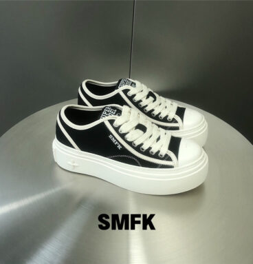 smfk cross lace-up canvas shoes skate shoes