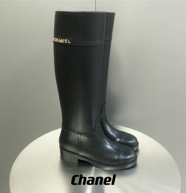 chanel metal letter knight boots boots