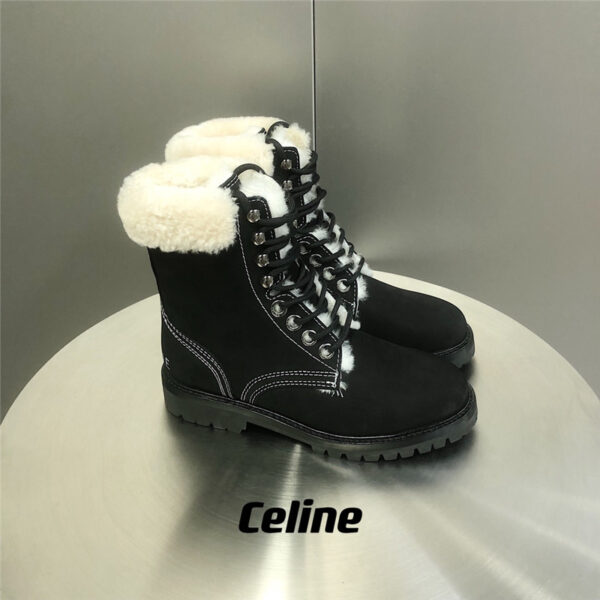 celine furry martin boots short boots