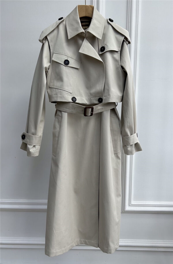 Burberry new two-piece belted long trench coat