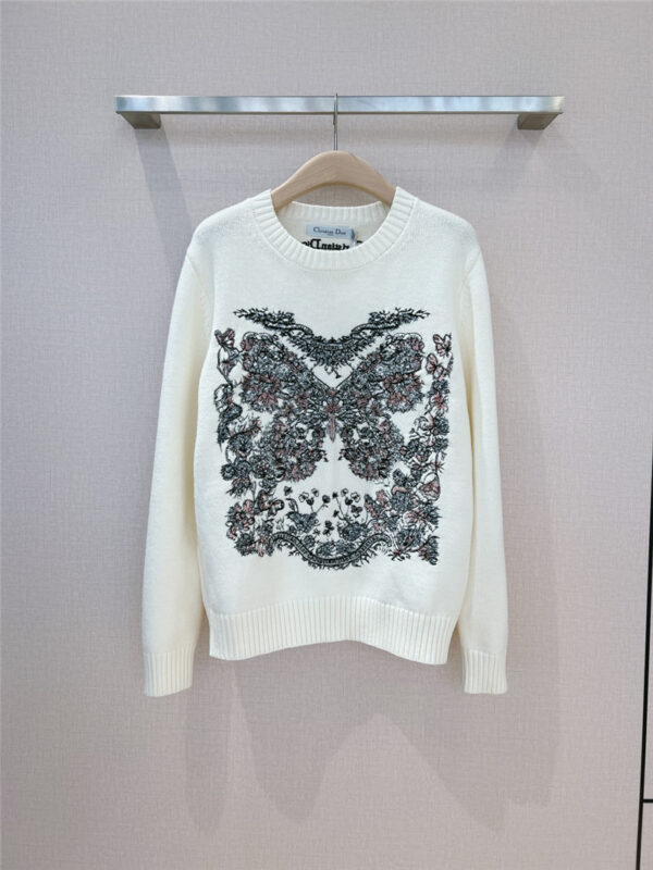 dior autumn and winter butterfly sweater