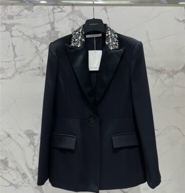 Givenchy twill wool beaded suit