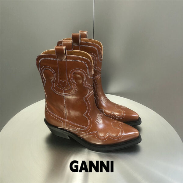 Ganni retro western cowboy boots
