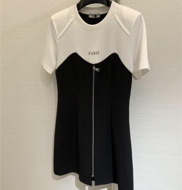 Balenciaga contrasting zipper T-skirt