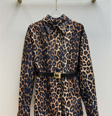 YSL leopard print shirt