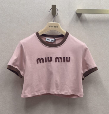 miumiu patch embroidered short-sleeved T-shirt