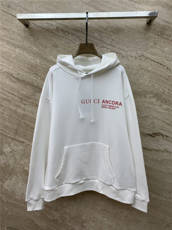 gucci letter print hooded sweatshirt