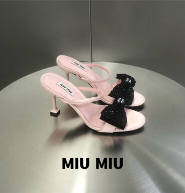 miumiu bow strap sandals